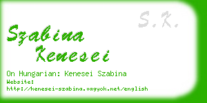 szabina kenesei business card